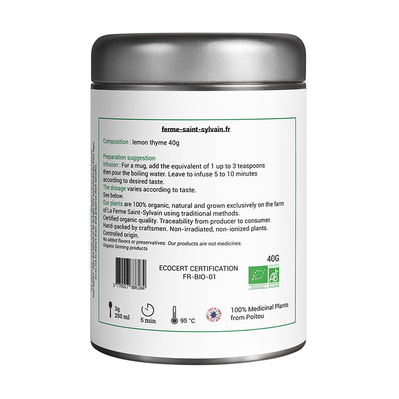 La Ferme Saint-Sylvain Lemon Thyme herbal infusion