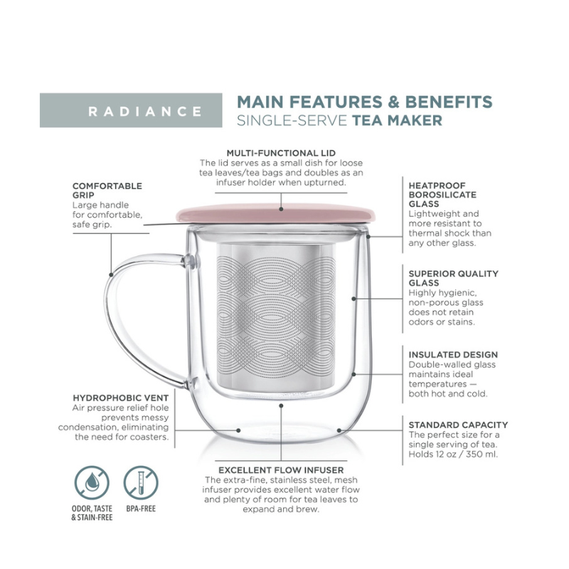 Teabloom Glass Mug with Infuser