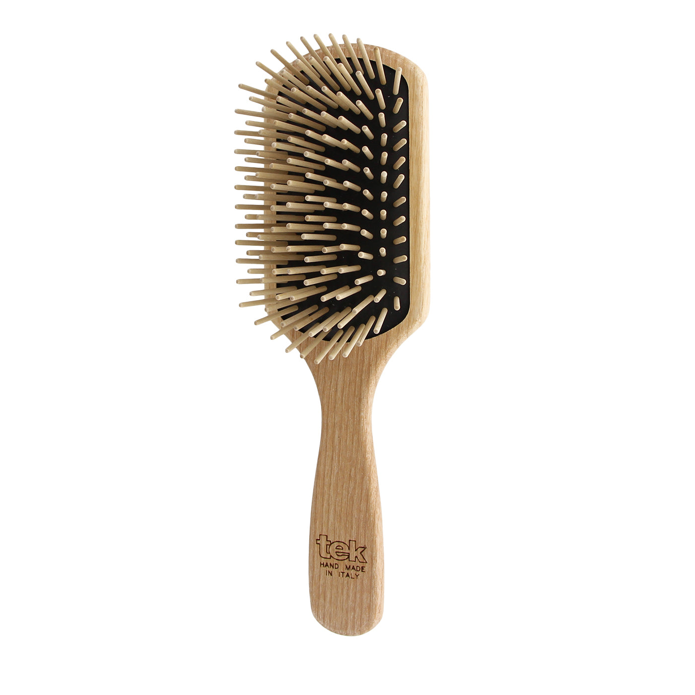 Tek Paddle Hair Brush in Ash Wood with Long Pins - Handmade in Italy